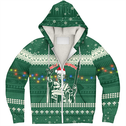 Hawaii Sherpa Hoodie Christmas Hawaii King Tribal Pattern