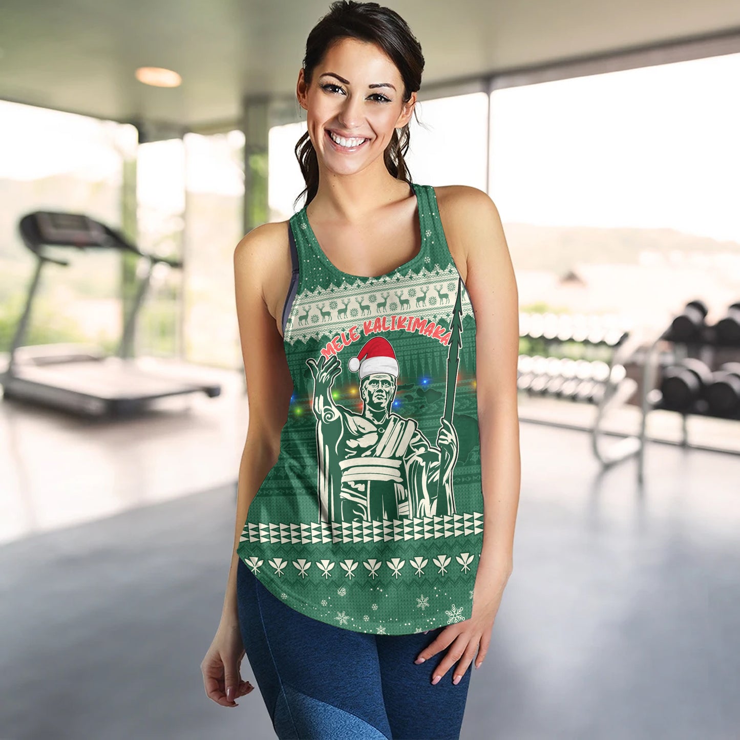 Hawaii Women Tank Christmas Hawaii King Tribal Pattern
