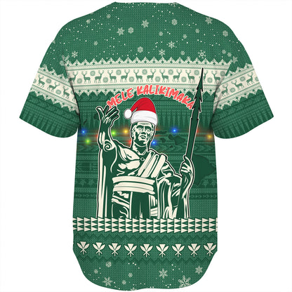 Hawaii Baseball Shirt Christmas Hawaii King Tribal Pattern