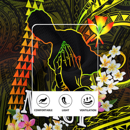Hawaii Rugby Jersey Pray For Maui Polynesian Pattern