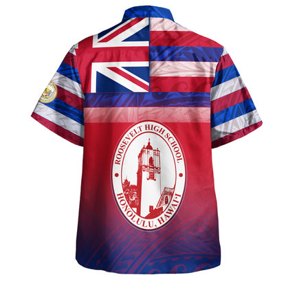 Hawaii President Theodore Roosevelt High School Hawaii Shirt Flag Color With Traditional Patterns