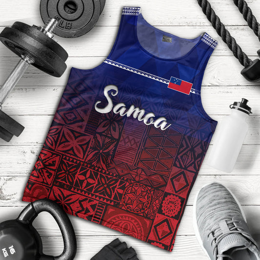 Samoa Tank Top Lowpolly Pattern with Polynesian Motif