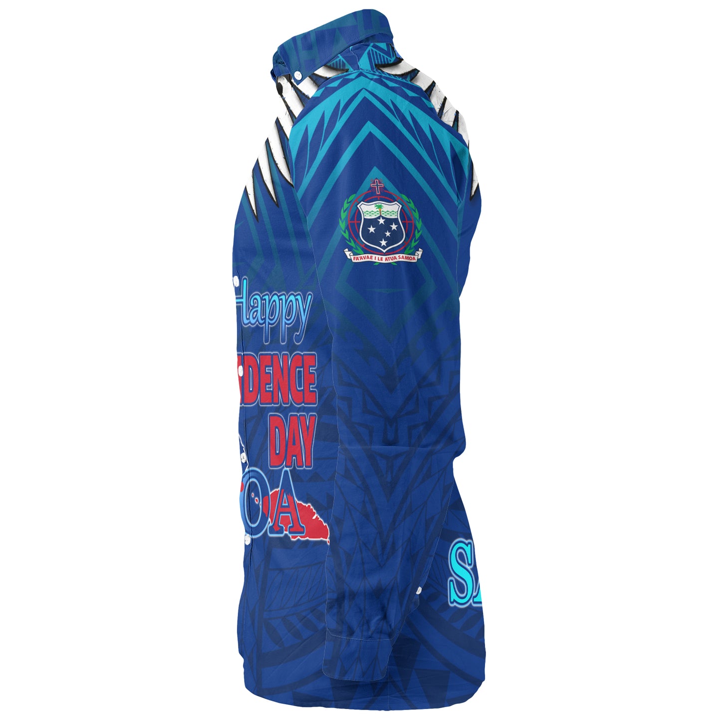 Samoa Long Sleeve Shirt Happy Independence Day Samoa
