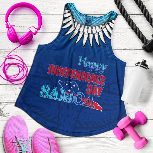 Samoa Women Tank Happy Independence Day Samoa