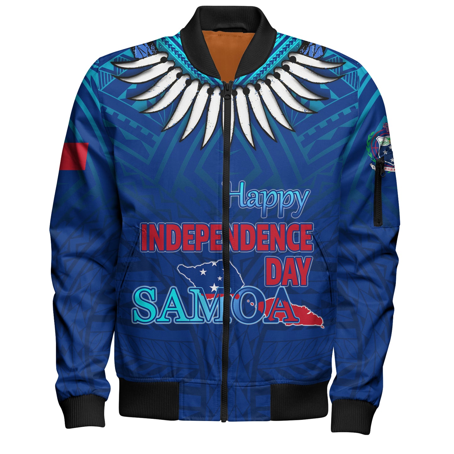 Samoa Bomber Jacket Happy Independence Day Samoa