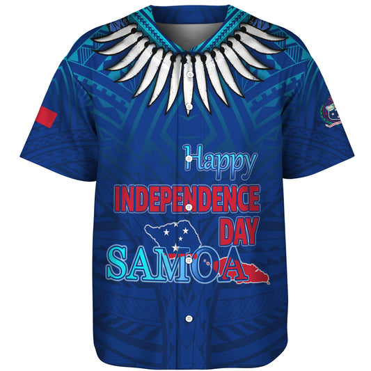 Samoa Baseball Shirt Happy Independence Day Samoa
