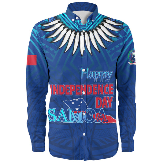 Samoa Long Sleeve Shirt Happy Independence Day Samoa