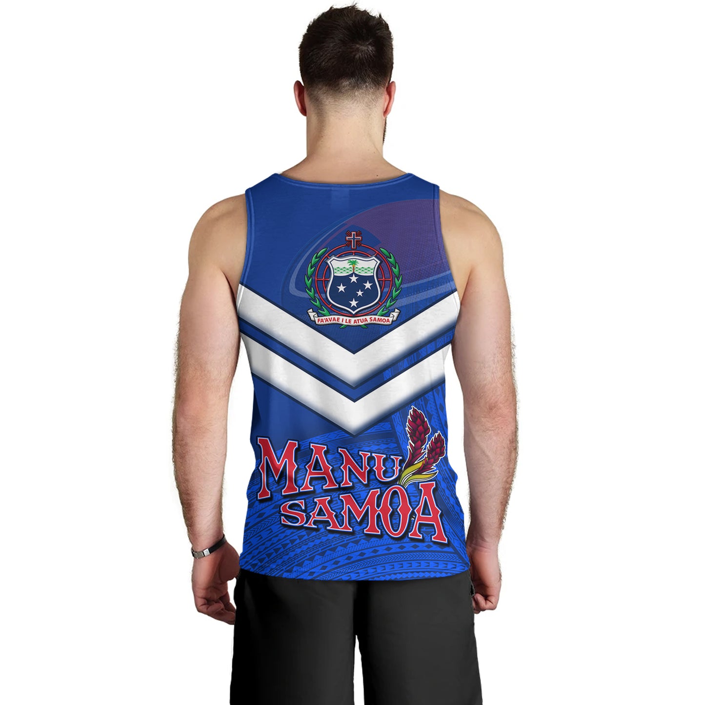 Samoa Tank Top Samoa Tradition Patterns With Rugby Ball