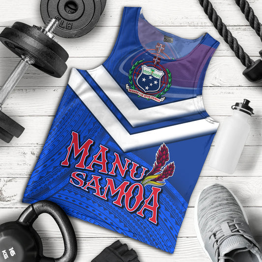 Samoa Tank Top Samoa Tradition Patterns With Rugby Ball