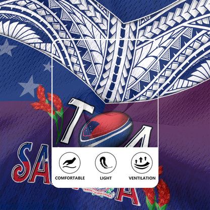 Samoa Toa Samoa Teuilia Flowers Style Men's All Over Printing Rugby Jersey