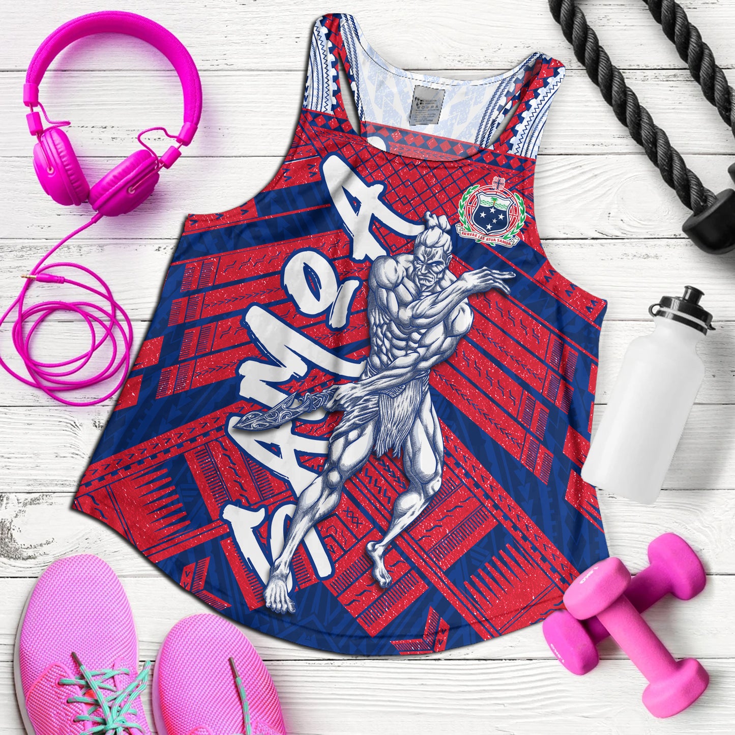 Samoa Women Tank Samoa Warrior Tribal Pattern