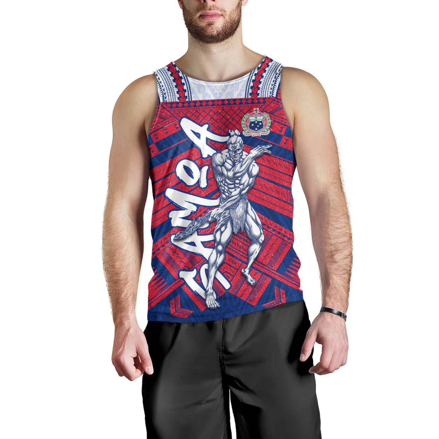 Samoa Tank Top Samoa Warrior Tribal Pattern