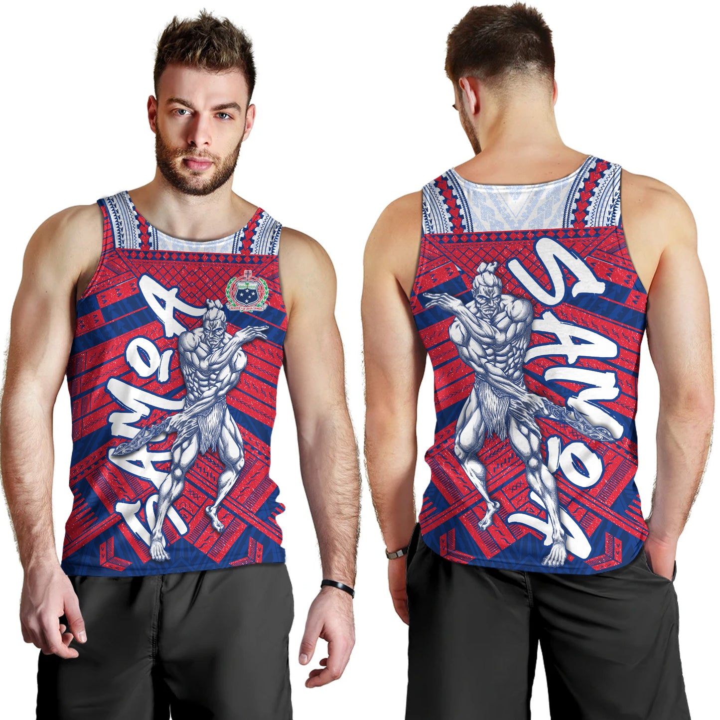 Samoa Tank Top Samoa Warrior Tribal Pattern