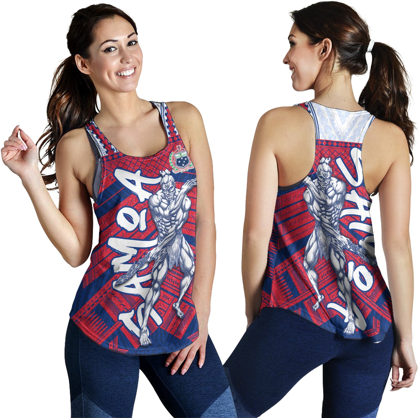Samoa Women Tank Samoa Warrior Tribal Pattern