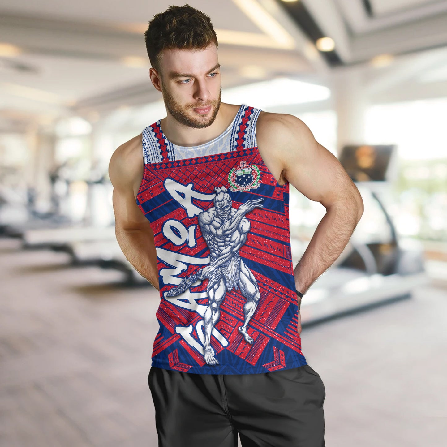 Samoa Tank Top Samoa Warrior Tribal Pattern