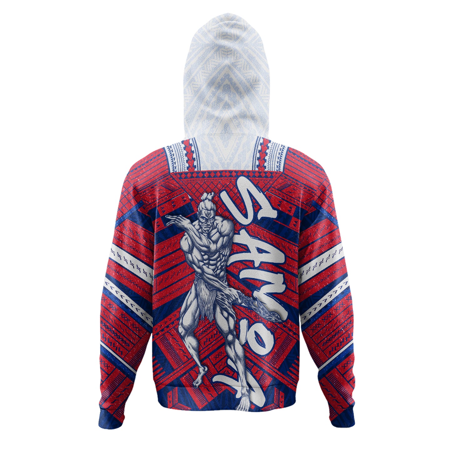 Samoa Hoodie Samoa Warrior Tribal Pattern