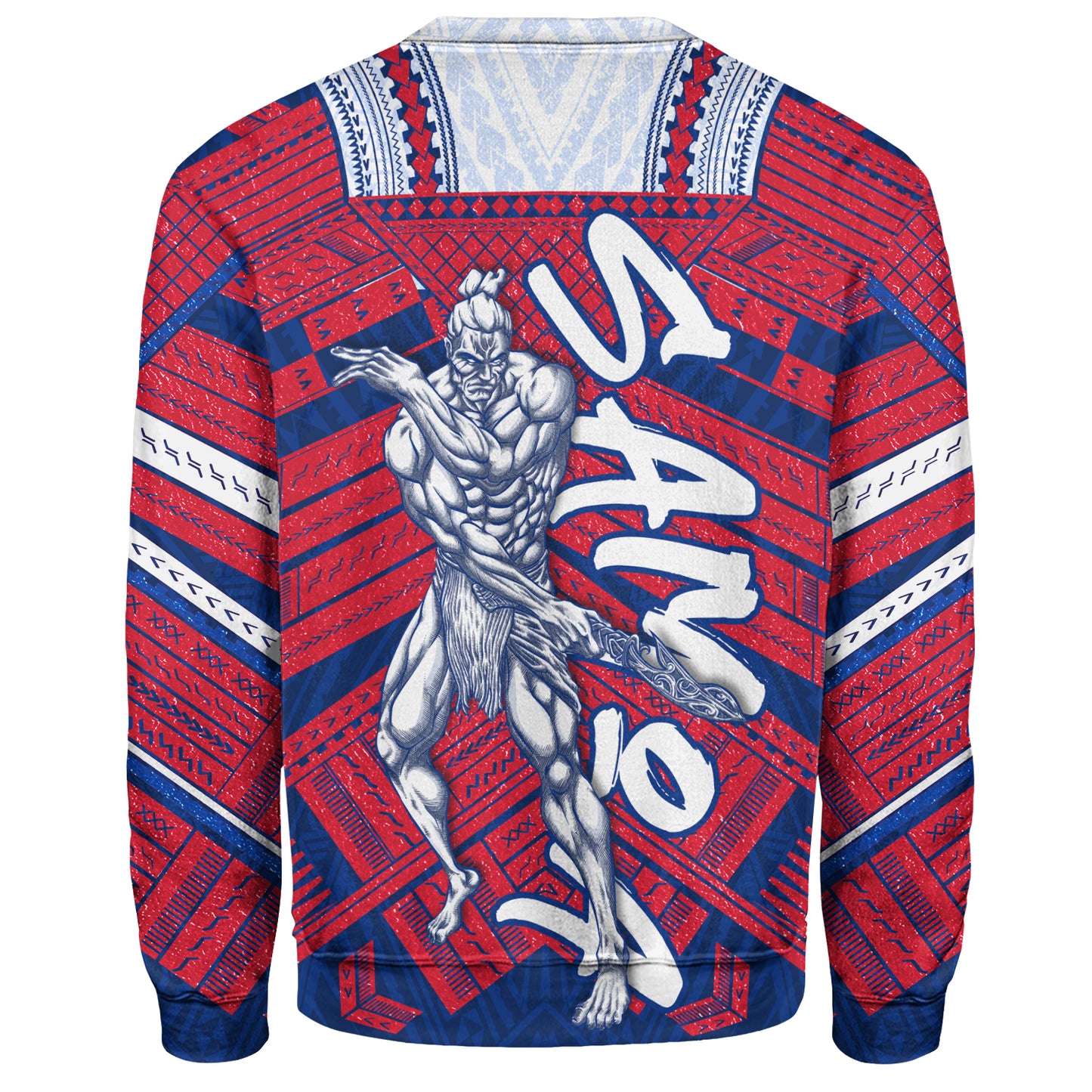 Samoa Sweatshirt Samoa Warrior Tribal Pattern