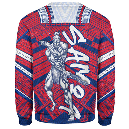 Samoa Sweatshirt Samoa Warrior Tribal Pattern