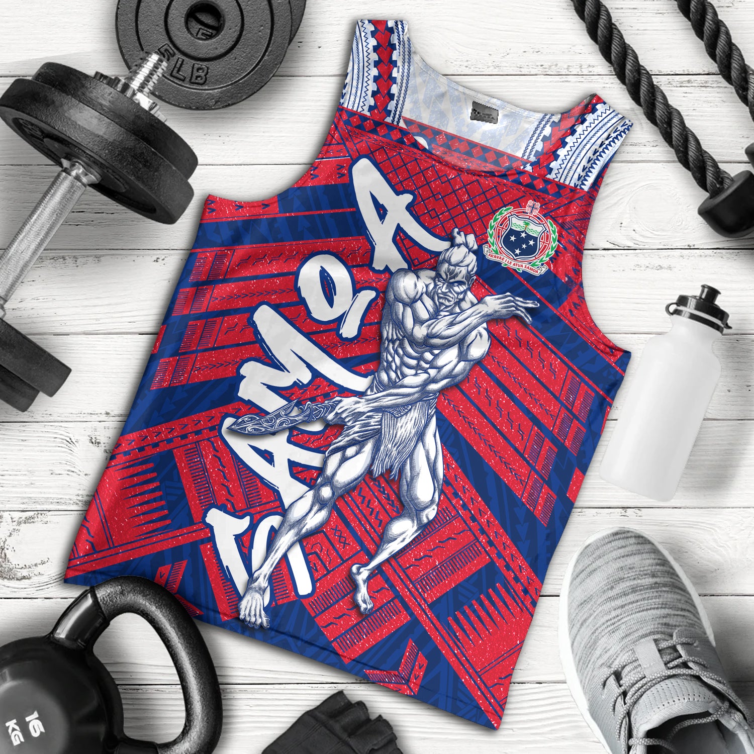 Samoa Tank Top Samoa Warrior Tribal Pattern