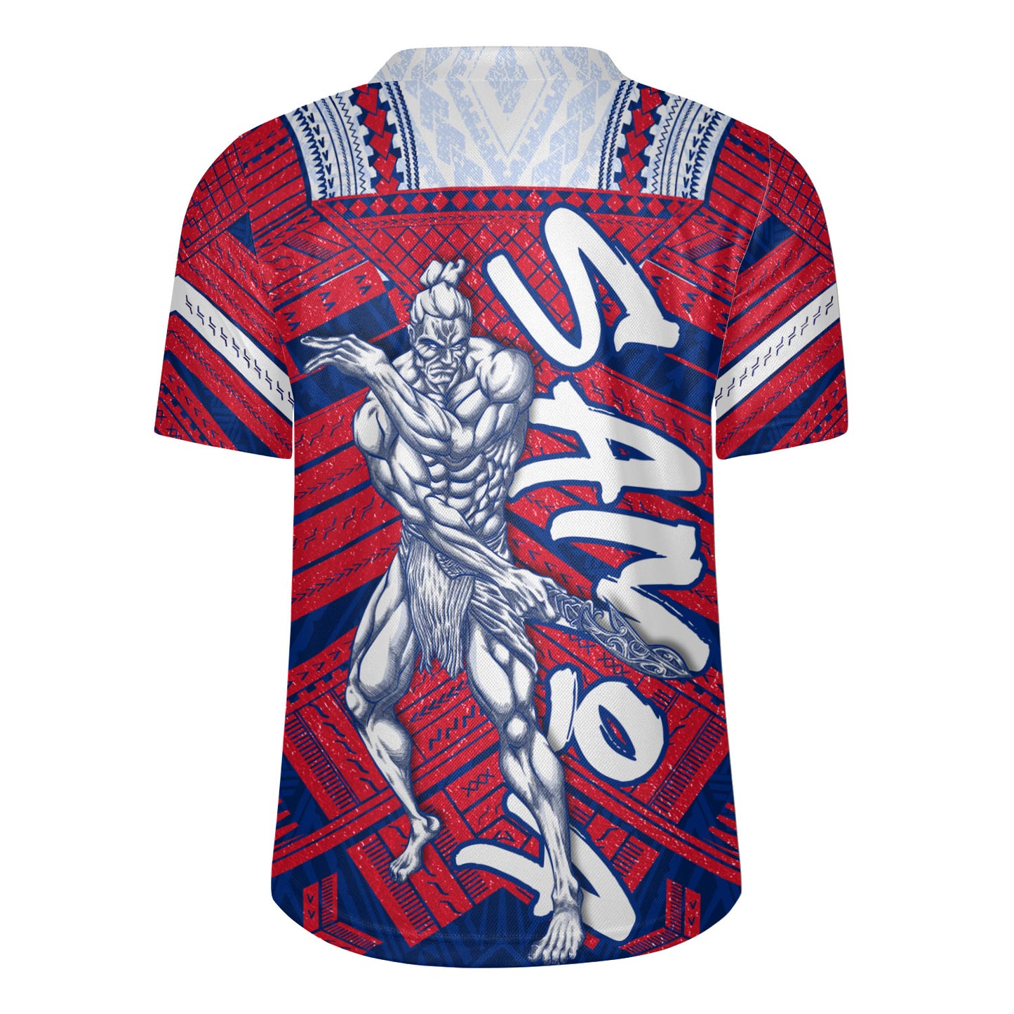 Samoa Rugby Jersey Samoa Warrior Tribal Pattern