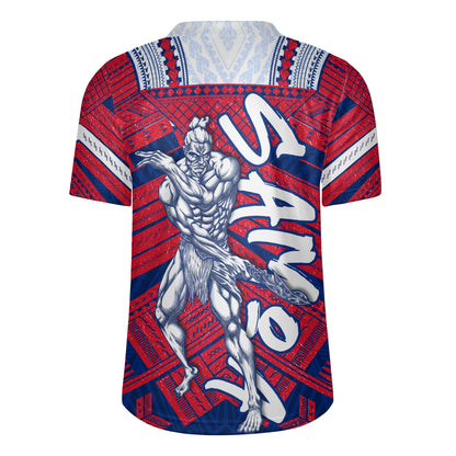 Samoa Rugby Jersey Samoa Warrior Tribal Pattern