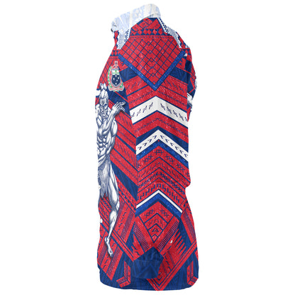 Samoa Long Sleeve Shirt Samoa Warrior Tribal Pattern