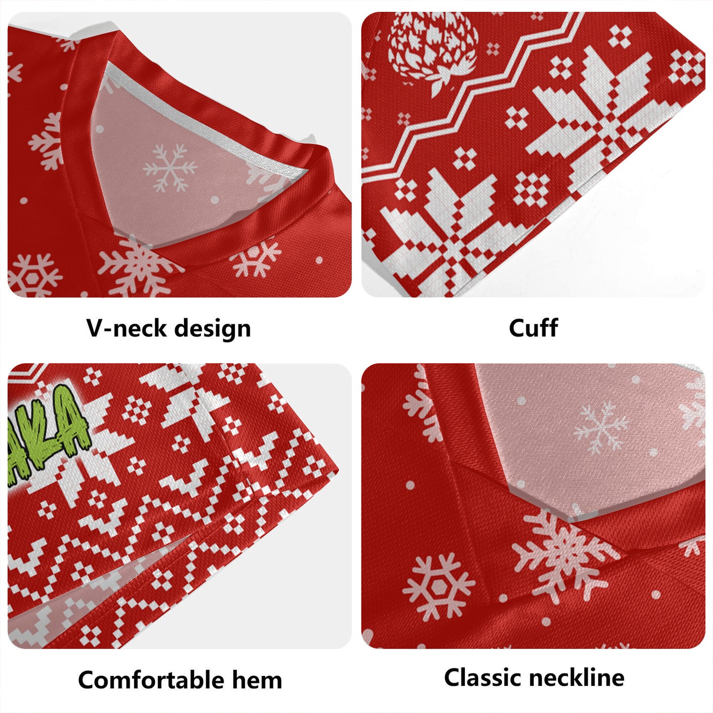 Hawaii Rugby Jersey Christmas Tiki Polynesian Pattern