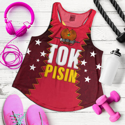 Papua New Guinea Women Tank PNG Tokpisin Languge Polynesian