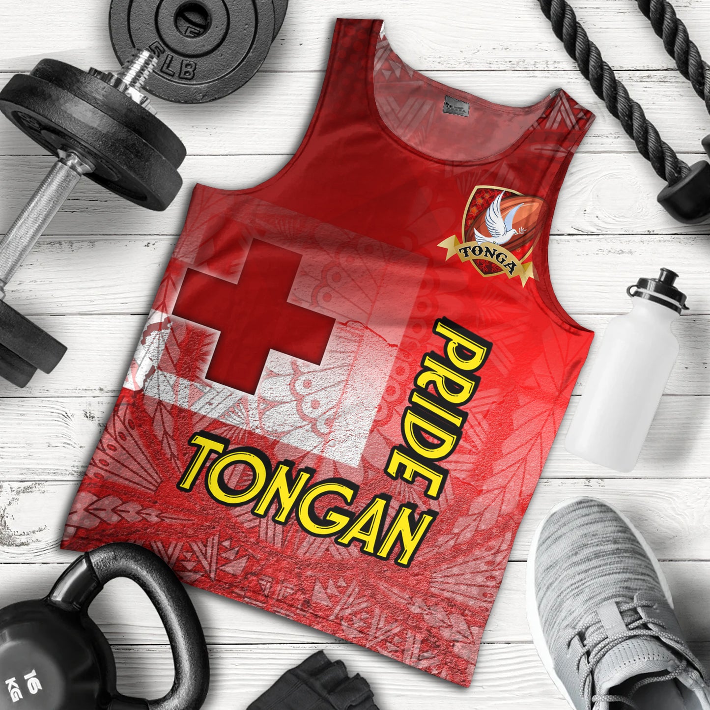 Tonga Custom Personalised Tank Top Tongan Flag Rugby Pride Style