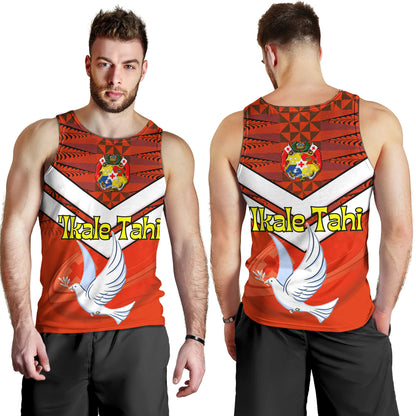 Tonga Tank Top Tonga Tradition Patterns With Rugby Ball