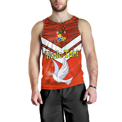 Tonga Tank Top Tonga Tradition Patterns With Rugby Ball