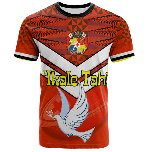 Tonga T-Shirt Tonga Tradition Patterns With Rugby Ball