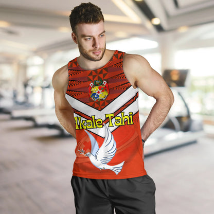 Tonga Tank Top Tonga Tradition Patterns With Rugby Ball