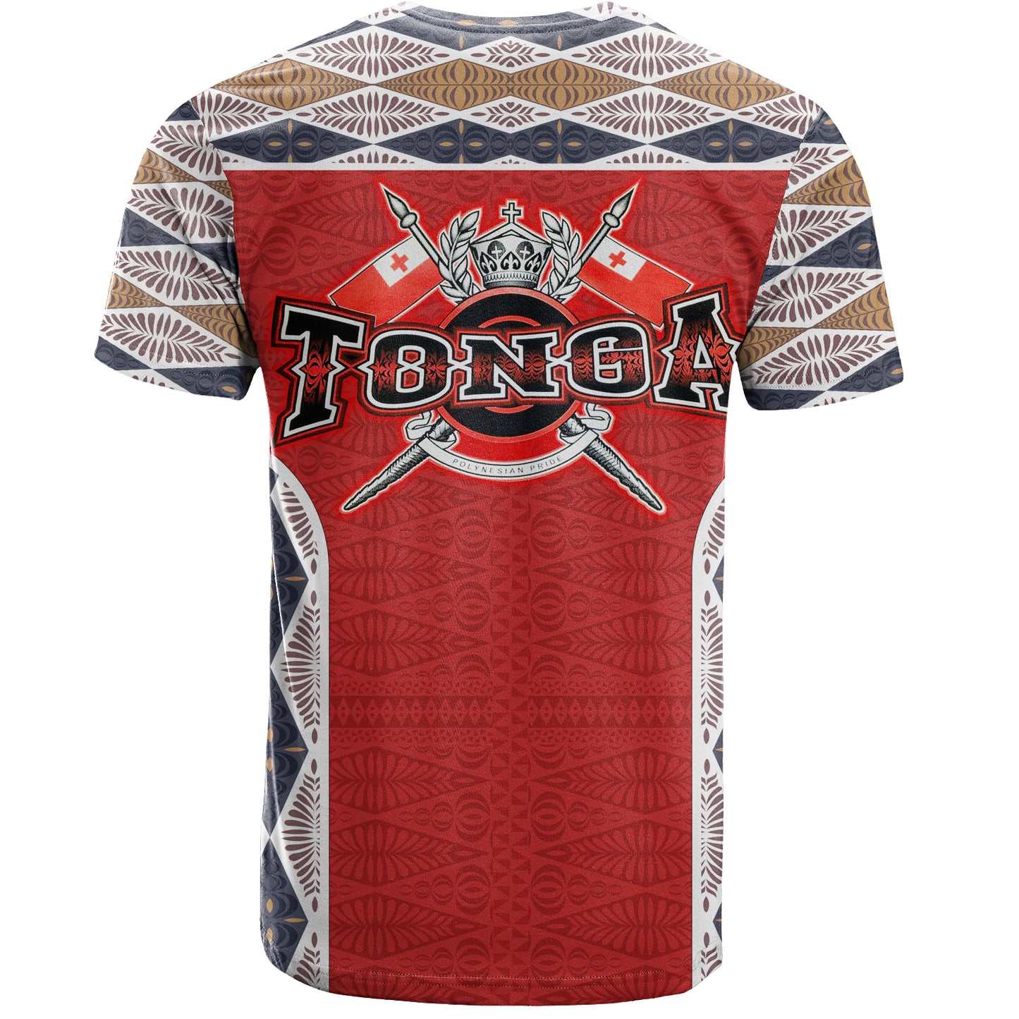 Tonga T-Shirt Tribal Pattern Coat Of Arms Of Tonga