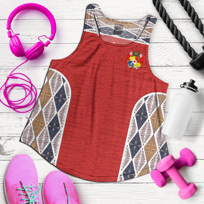Tonga Women Tank Tribal Pattern Coat Of Arms Of Tonga