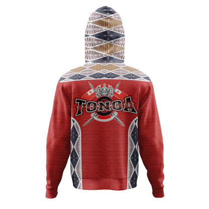 Tonga Hoodie Tribal Pattern Coat Of Arms Of Tonga