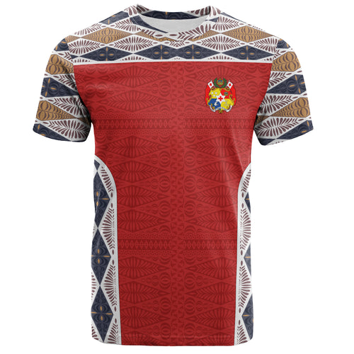 Tonga T-Shirt Tribal Pattern Coat Of Arms Of Tonga