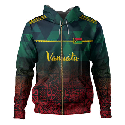 Vanuatu Hoodie Lowpolly Pattern with Polynesian Motif