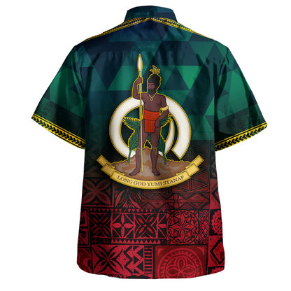 Fiji Hawaiian Shirt Custom Fijians Blood Inside Me Polynesian Sleeve Tattoo Tropical Blue