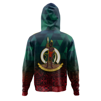 Vanuatu Hoodie Lowpolly Pattern with Polynesian Motif