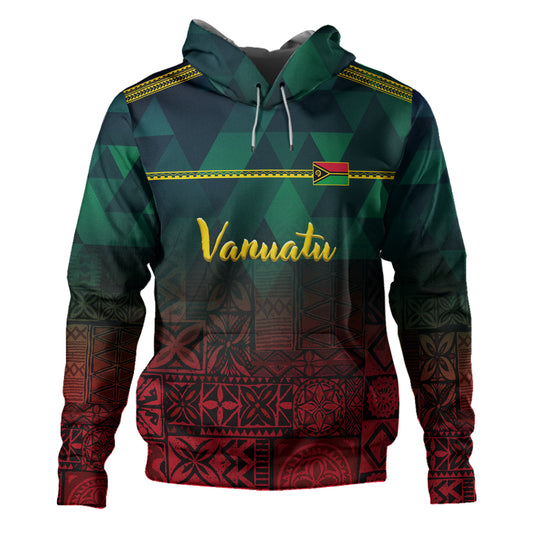 Vanuatu Hoodie Lowpolly Pattern with Polynesian Motif