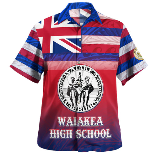 Hawaii Waiakea High School Hawaii Shirt Flag Color With Traditional Patterns