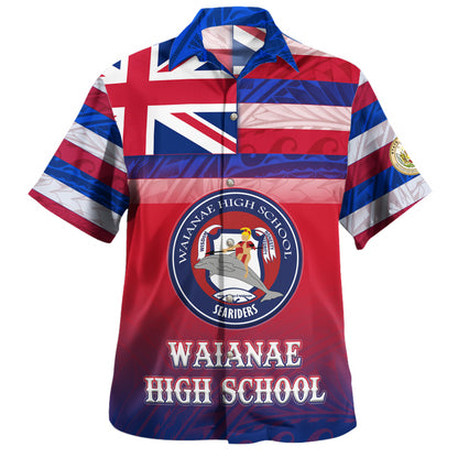 Hawaii Waianae High School Hawaii Shirt Flag Color With Traditional Patterns