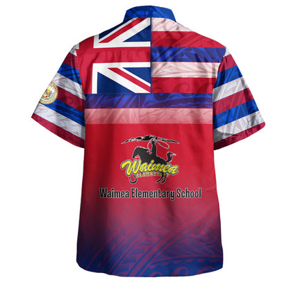 Hawaii Waimea Elementary School Hawaii Shirt Flag Color With Traditional Patterns