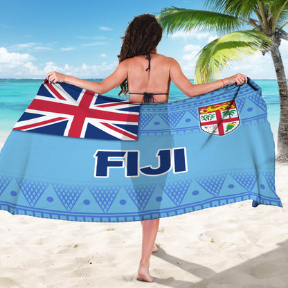 Fiji Flag Color With Traditional Patterns Sarong