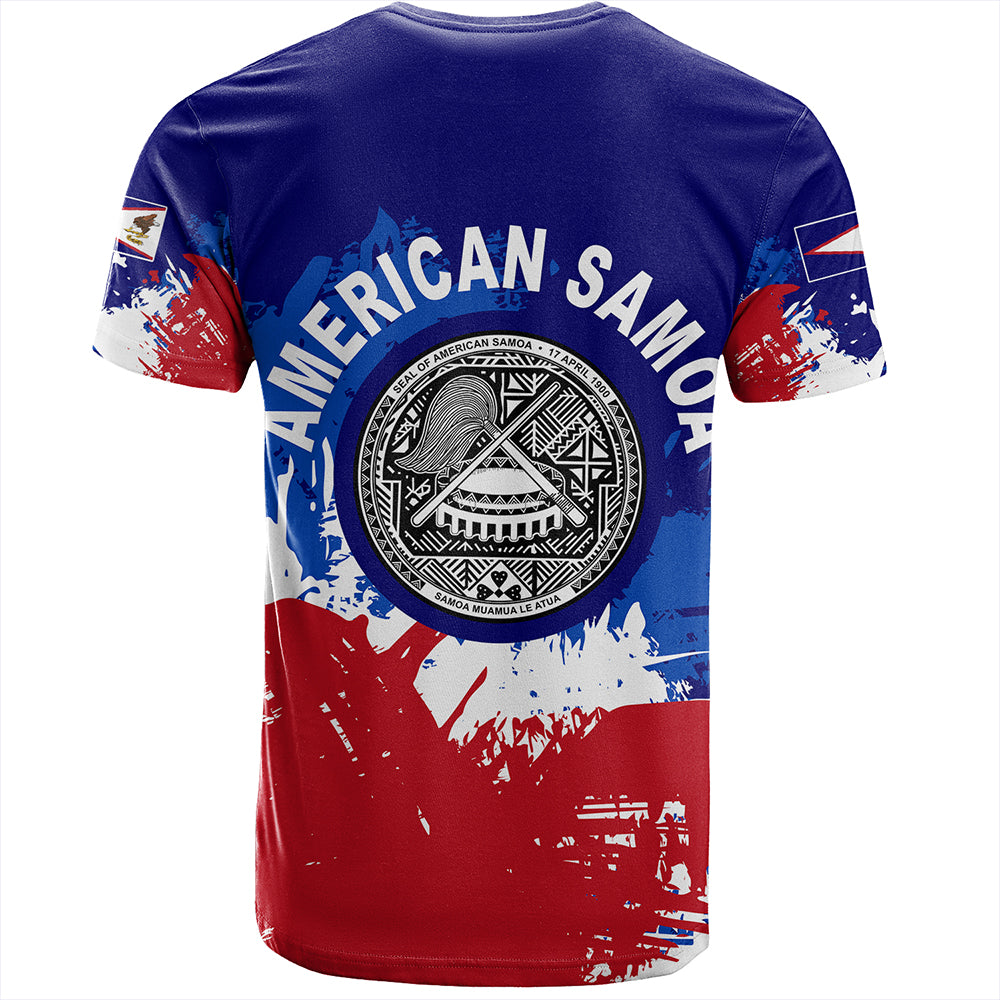 Samoa T-Shirt American Samoa Flag Eagle Grunge