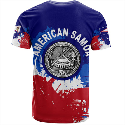 Samoa T-Shirt American Samoa Flag Eagle Grunge