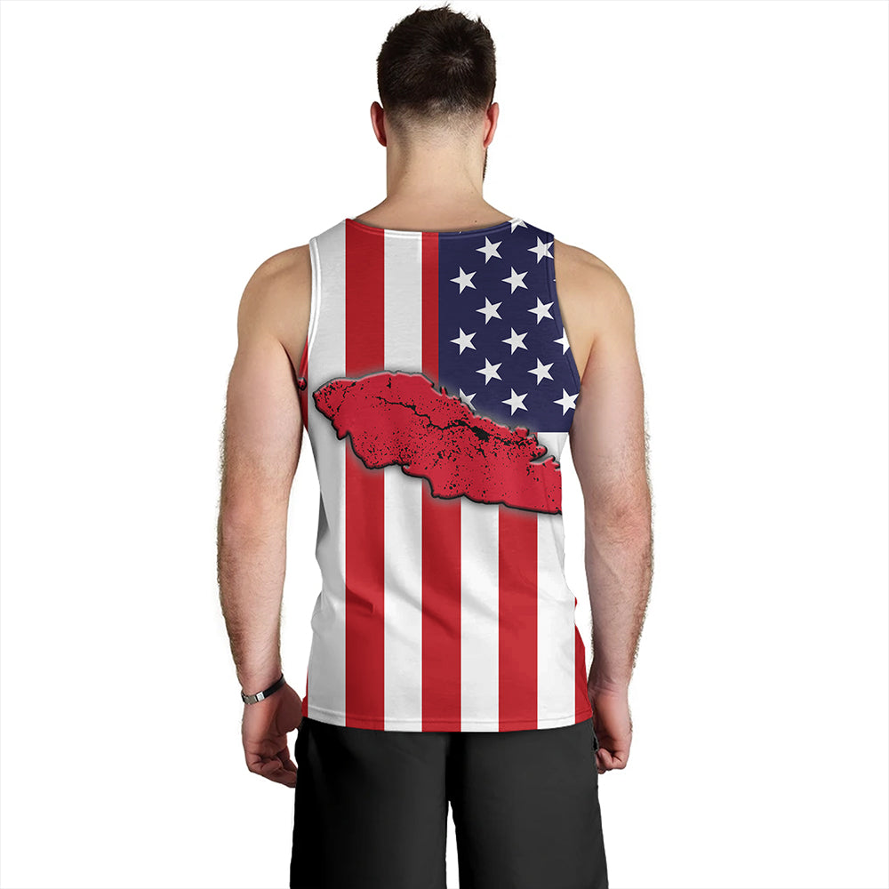 Samoa Tank Top American Samoa Map With American Flag
