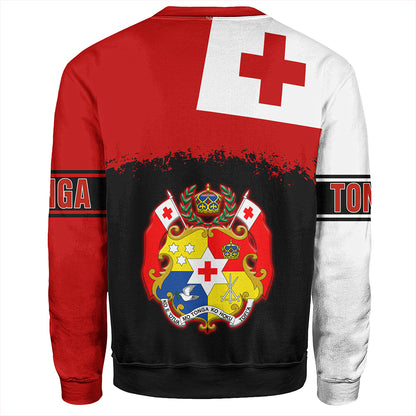 Tonga Sweatshirt Tonga Flag Grunge