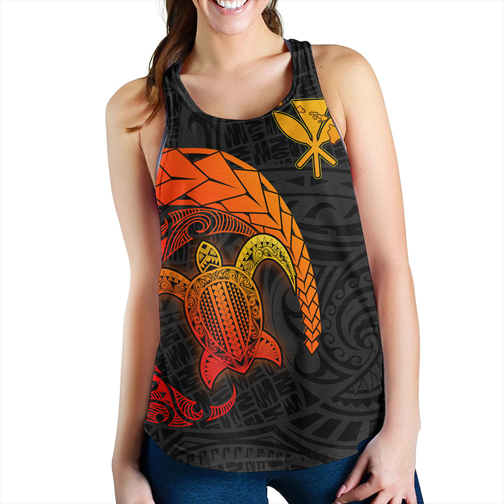 Hawaii Polynesian Turtle Tropical Women Tank